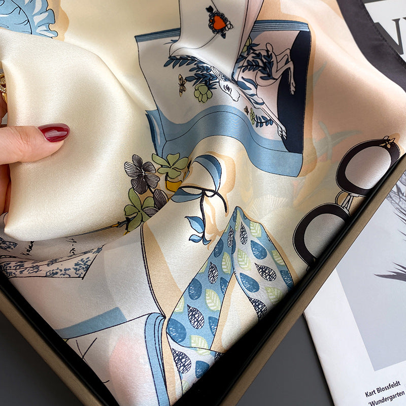 Céleste Foulard Carré Soie