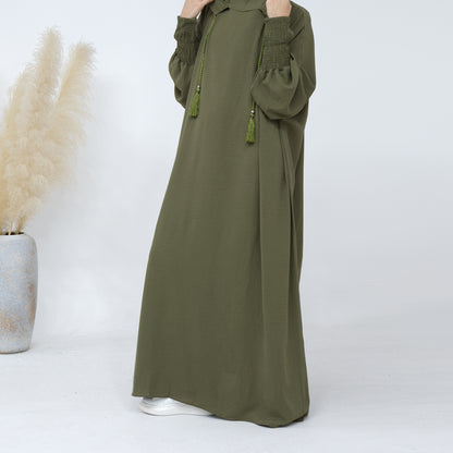 🌿 TAHIRA – Robe Élégante Orientale Sans Manches