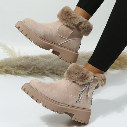 Fayora – Bottes d’Hiver Doublées en Fourrure Courte