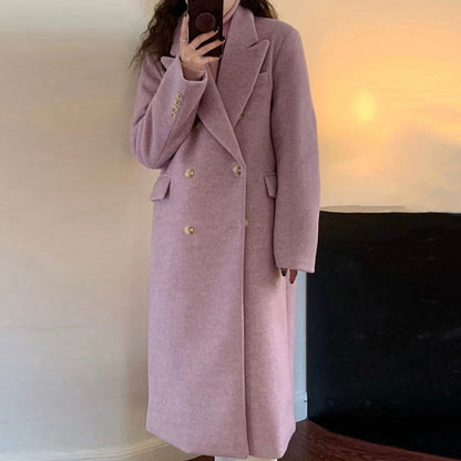 Aurora – Manteau Long Double‑Boutonné à Col Revers ✨🧥