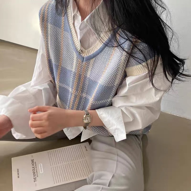 💖 Jini💖 Pull Sans Manche Superposé