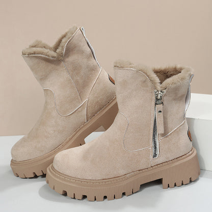 Fayora – Bottes d’Hiver Doublées en Fourrure Courte