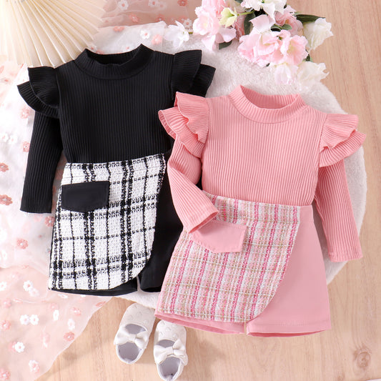 ✨ Ensemble Jupe & Haut Rayé – Style Chic pour Fillettes