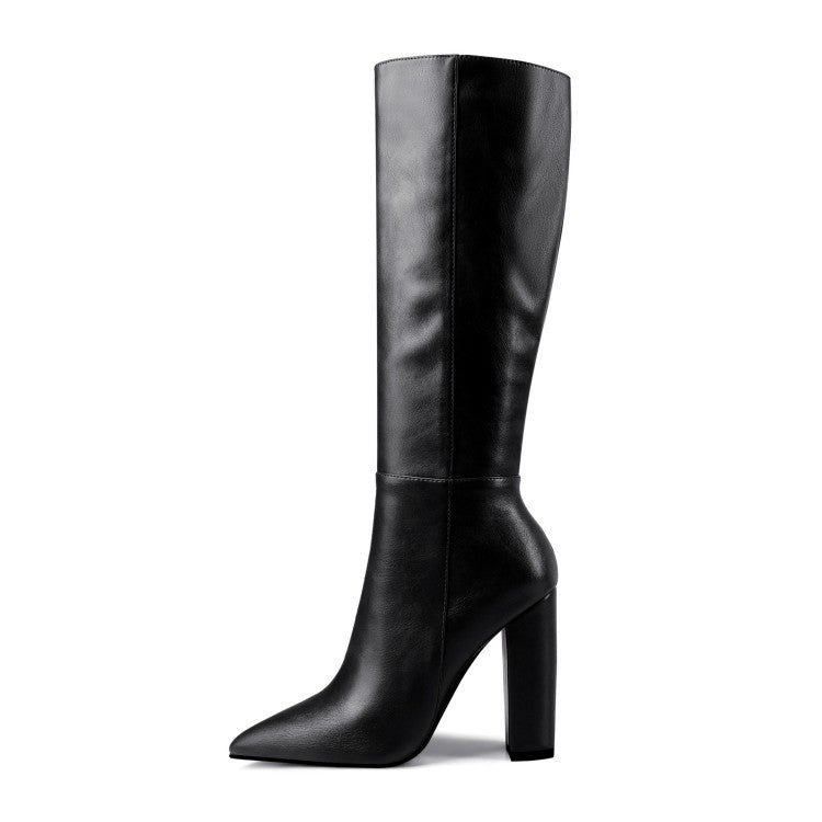 👢Anash – Bottes Hautes Femme à Talon Pointu et Bloc