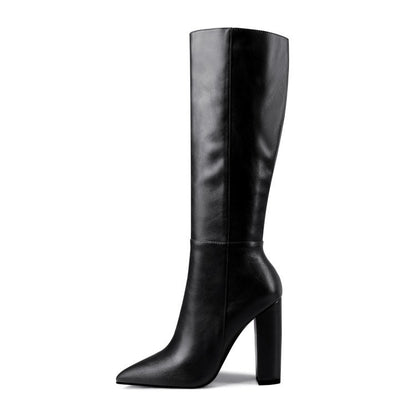 👢Anash – Bottes Hautes Femme à Talon Pointu et Bloc