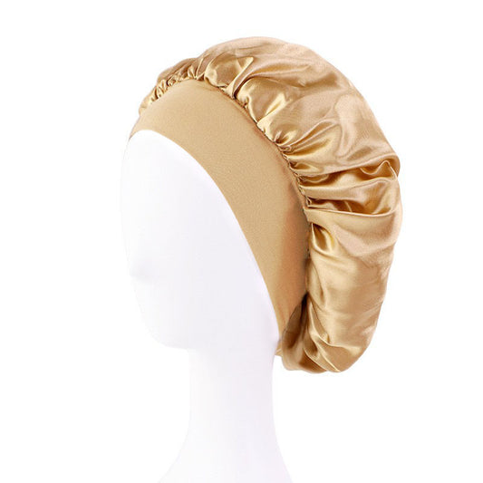 KALY – Bonnet Large Bord Satiné et Élastique