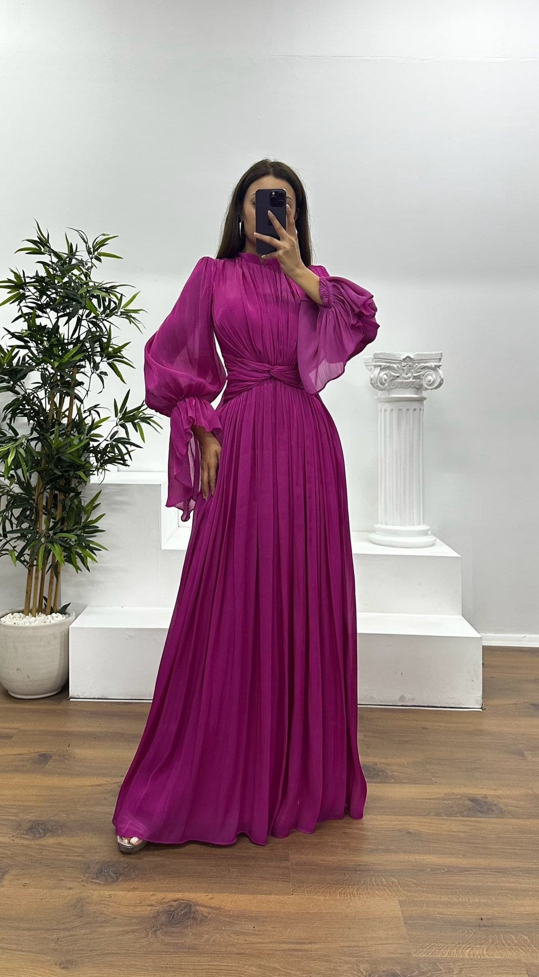 Robe Nayanka — Manches Bouffantes