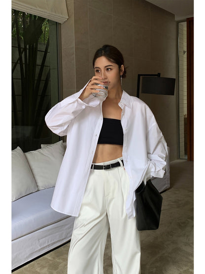 🤍 Margarette 🤍 Chemise Blanche Manche Longue Loose Fit