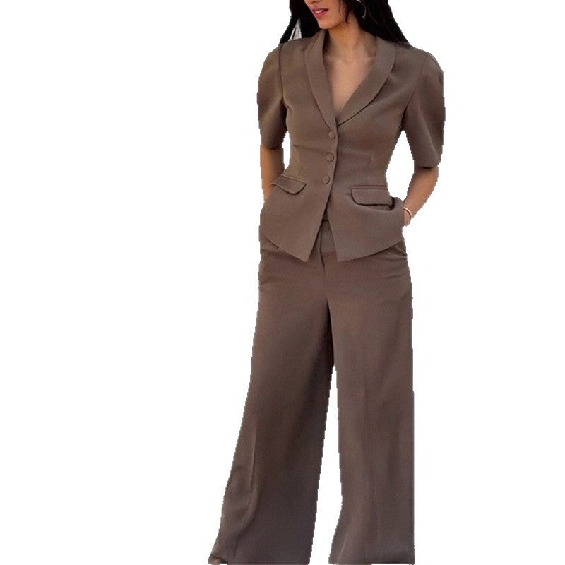 🤎 Imany – Ensemble Top et Pantalon Slim Fit