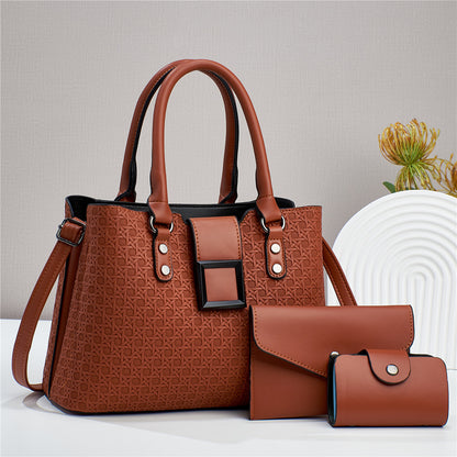 👜 NAFISSATOU – Set 3-en-1 Élégance Tressée & Polyvalente 💼✨
