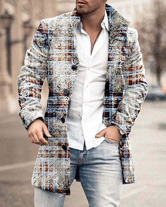 Yero – Manteau homme mi-long en laine à col montant 🧥🍂❄️