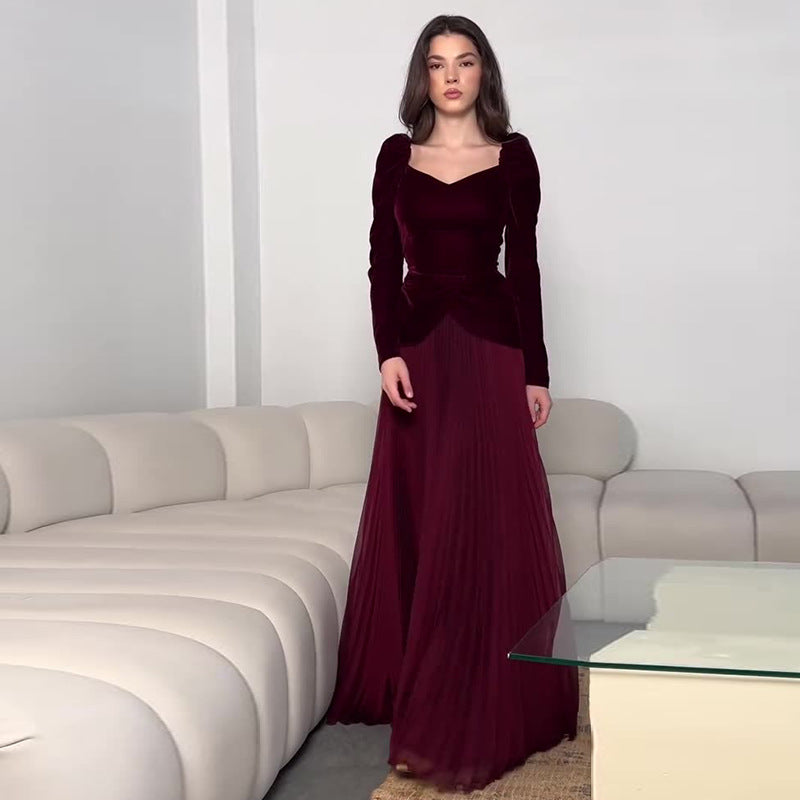 Scarlett Robe Longue Faux Deux-Pièces