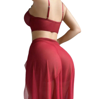 💎 Ensemble KALIA — Transparence et Chaîne de Perles Séduisante