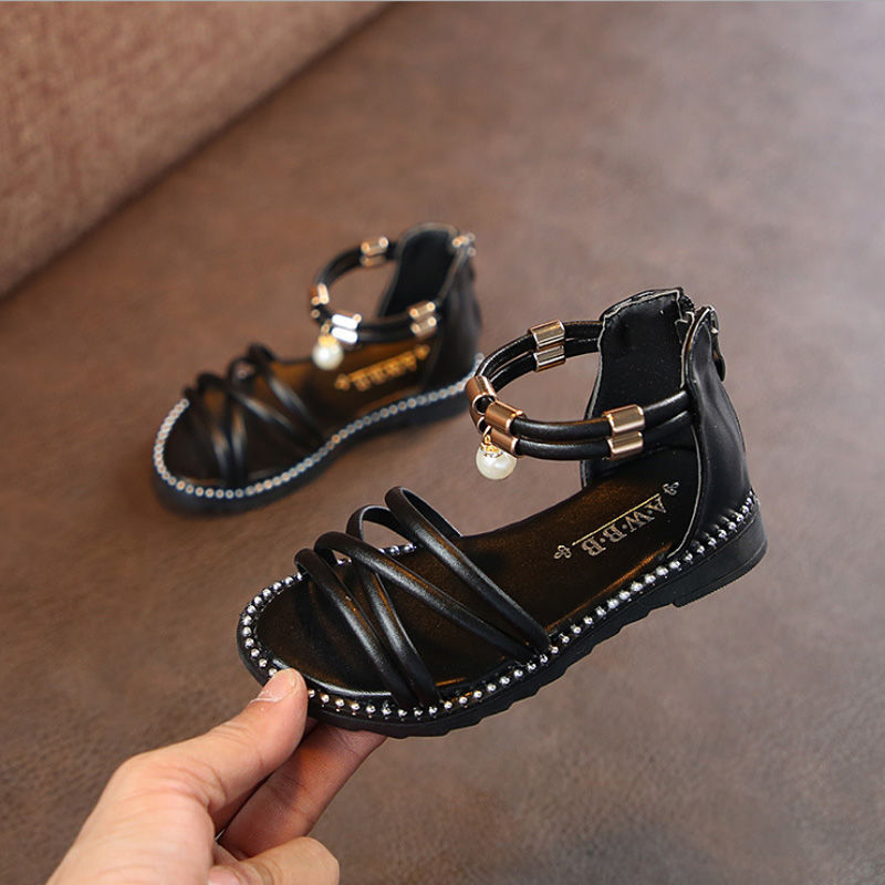 Girls' Sandals, Western Style, Children's Roman Shoes, Soft Soles, Net Red Princesses, Little Girls, Baby Sandals