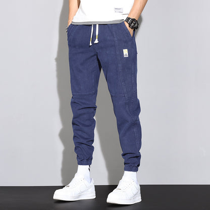 Jean Homme Grande Taille – Style Décontracté, Taille Moyenne, Multi-Poches