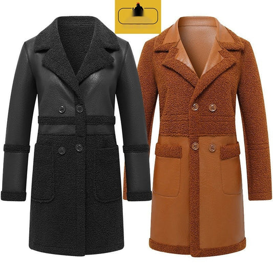 Dioro – Veste cuir synthétique cachemire 🖤🤎✨