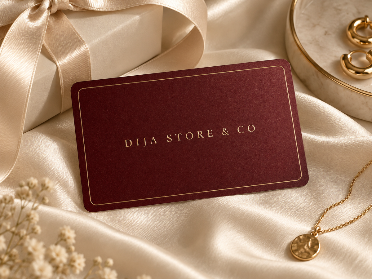 Carte cadeau DIJA Store & CO, bordeaux et dorée