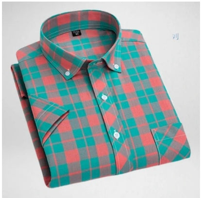 Paul Summer Thin Men's Cotton Plaid Shirt