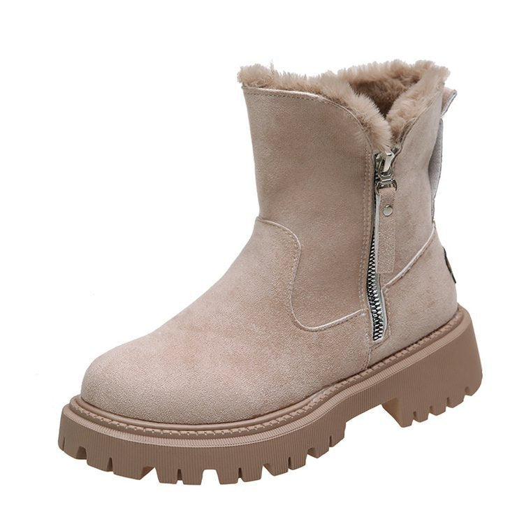 Fayora – Bottes d’Hiver Doublées en Fourrure Courte