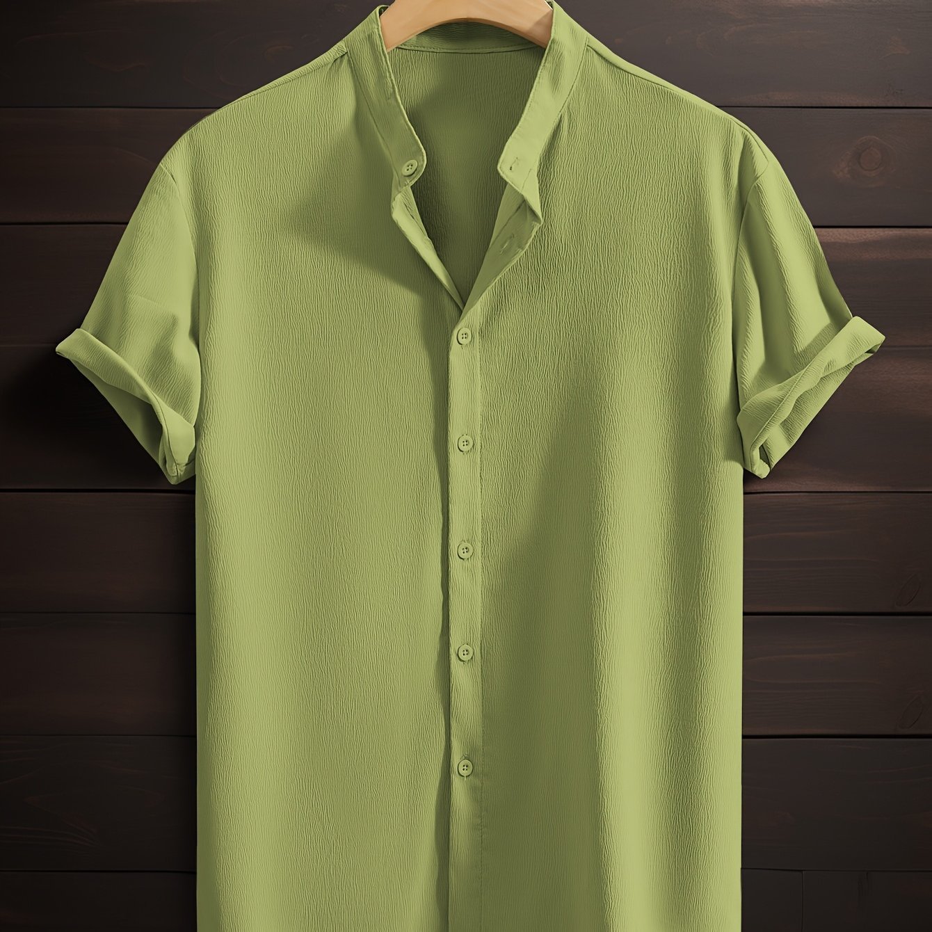 Amadou Breeze – Chemise Homme Casual Respirante Col Montant