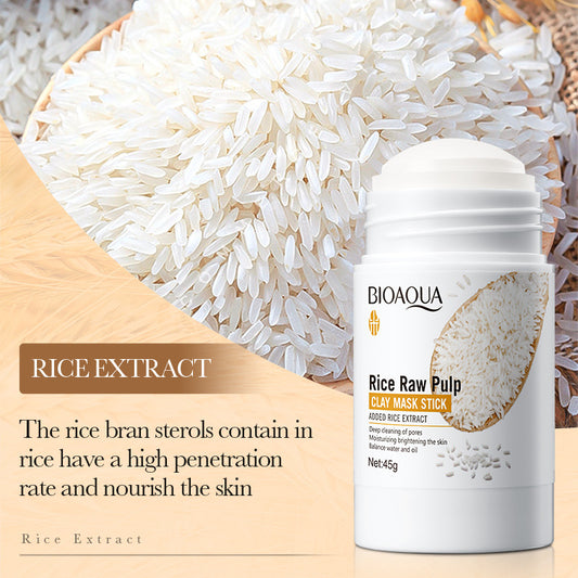 🌿 Bioaqua – Masque Stick Purifiant Riz &amp; Argile Anti-Acné