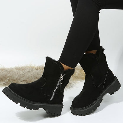 Fayora – Bottes d’Hiver Doublées en Fourrure Courte