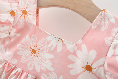 Fashion Girls Full Of Chrysanthemum Dress