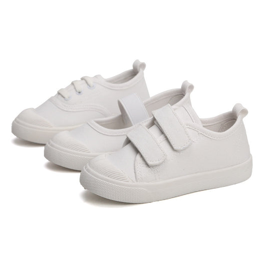 Spring New Children's Canvas Shoes Girls White Shoes