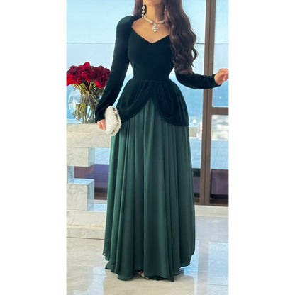 Scarlett Robe Longue Faux Deux-Pièces