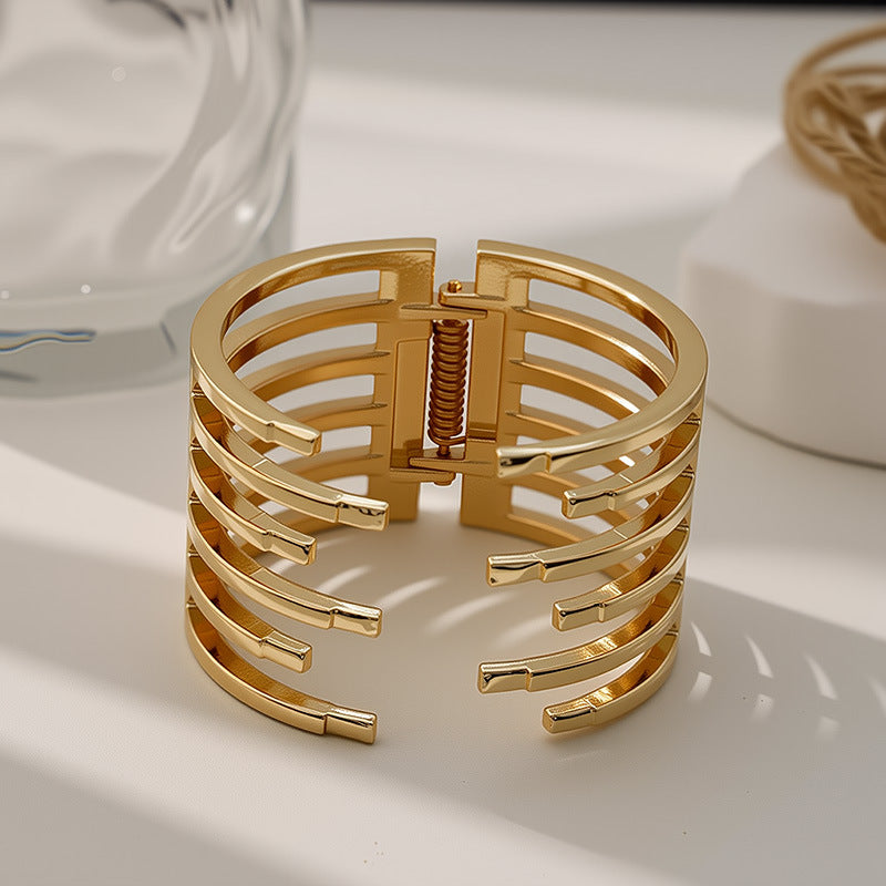 Raven Bracelet Ouvert Large Punk Luxe Léger