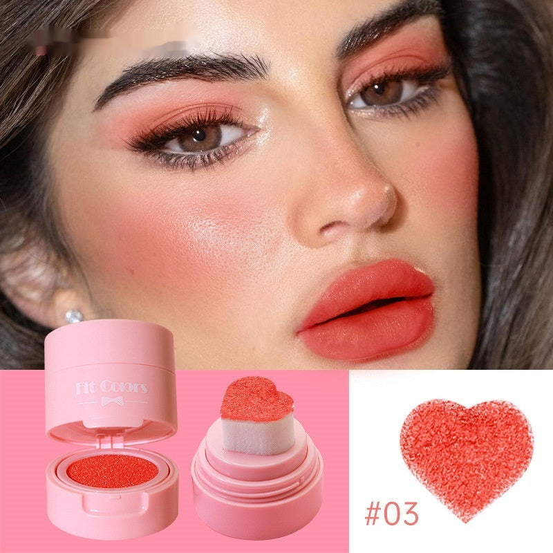 6-color Love Air Cushion Blusher Seal Velvet