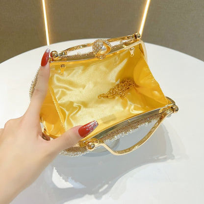 Sac À Main Perles Strass Femme