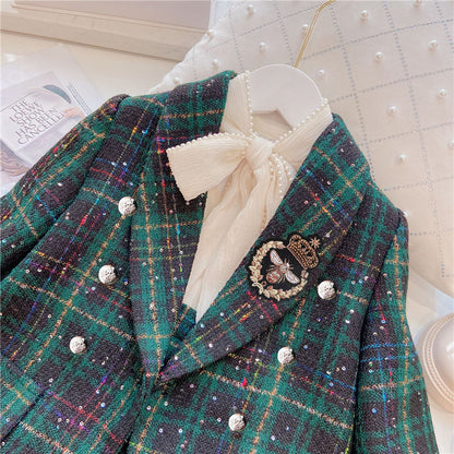 🎀 Ensemble Chic – Blazer & Short pour Fille