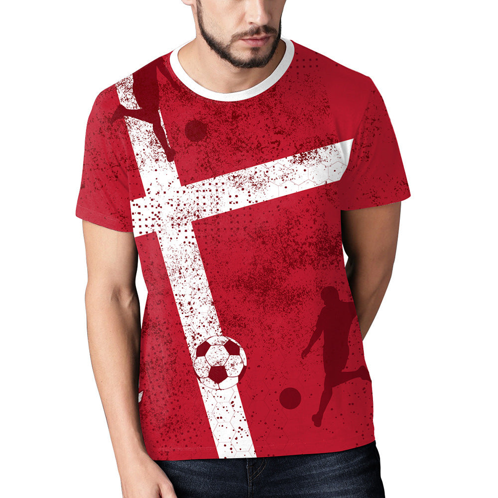European And American New Football World Cup Casual Sports T-shirts