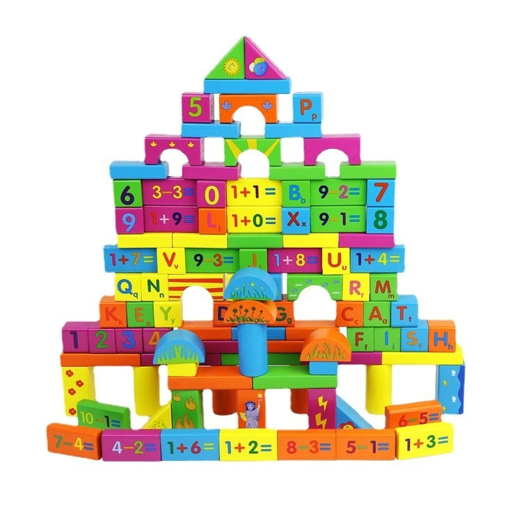 Large Wooden Assembled Educational Building Blocks Toy