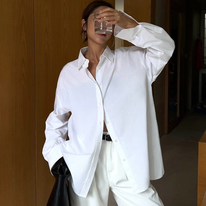 🤍 Margarette 🤍 Chemise Blanche Manche Longue Loose Fit