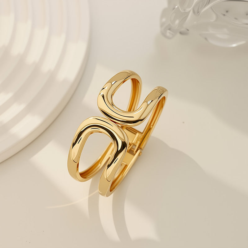 Raven Bracelet Ouvert Large Punk Luxe Léger