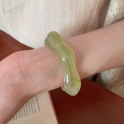 Luna Bracelet Acrylique Marbré Irrégulier Ouvert