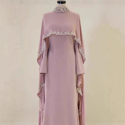 Robe Trapèze À Franges Avec Châle Femme