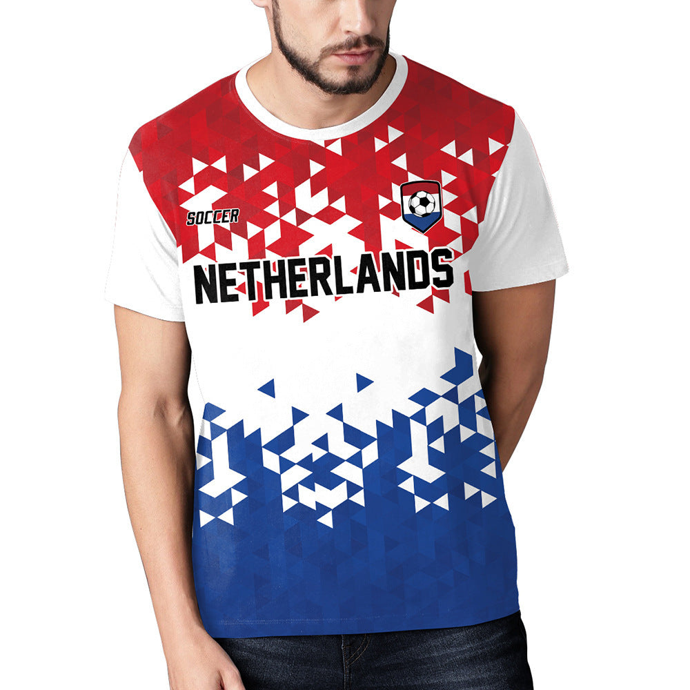 European And American New Football World Cup Casual Sports T-shirts