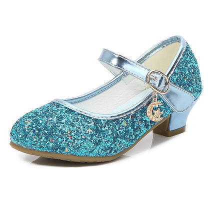 Girls Korean Style Princess Sequin Dance Shoes