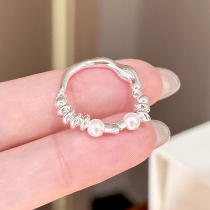 Minimalist Zircon Plain Band Ring For Women Niche