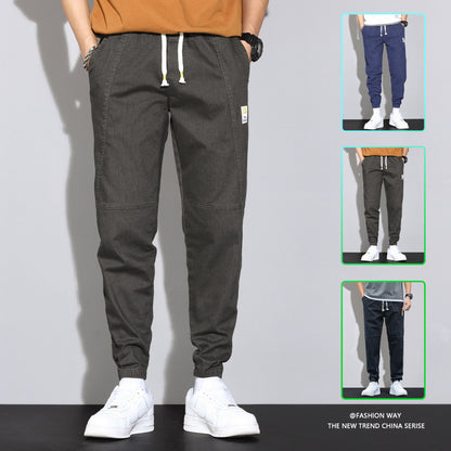 Jean Homme Grande Taille – Style Décontracté, Taille Moyenne, Multi-Poches
