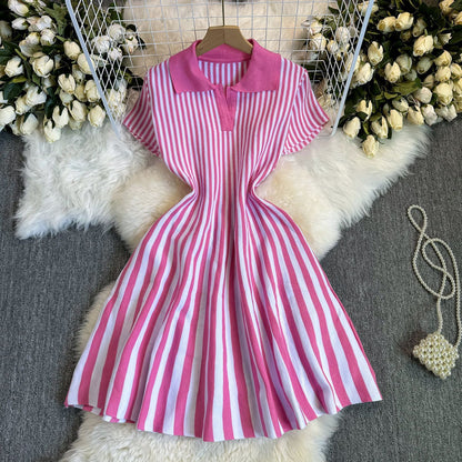 RetroLine  Robe Pull Rayée Chic