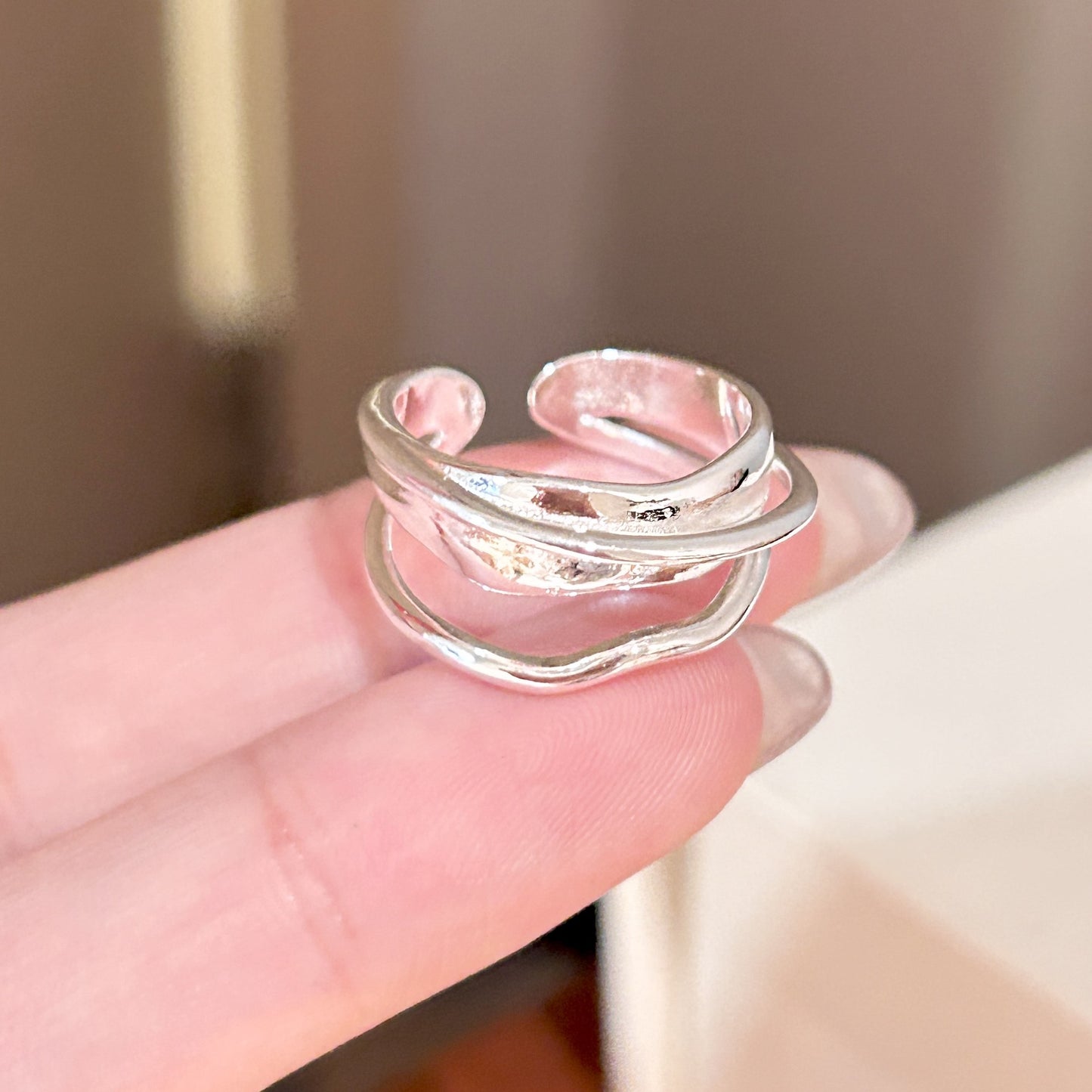 Minimalist Zircon Plain Band Ring For Women Niche