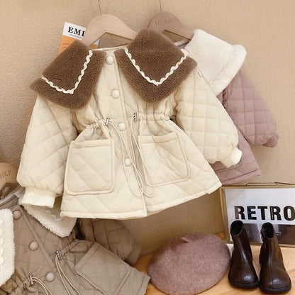 🌺 Liréna – Manteau Doublé Velours Fille