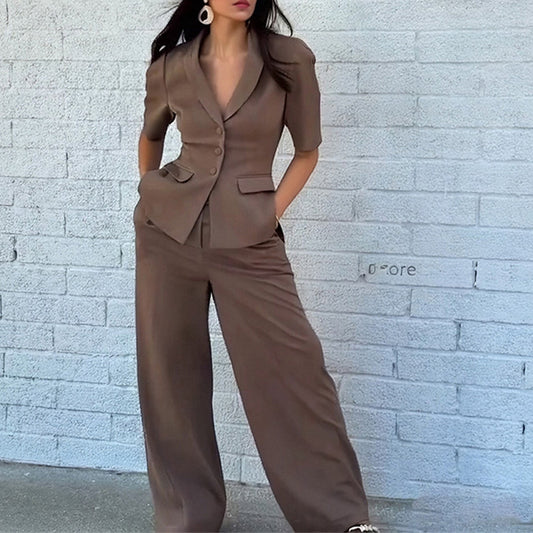🤎 Imany – Ensemble Top et Pantalon Slim Fit