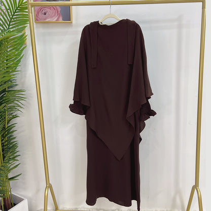 👑 Robe Kaftan  Aïssata  avec Voile Assorti