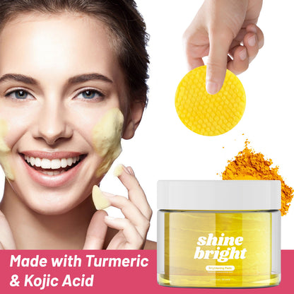 🌿 Turmeric Cleansing Pad 55pcs – Kojic Acid Deep Clean