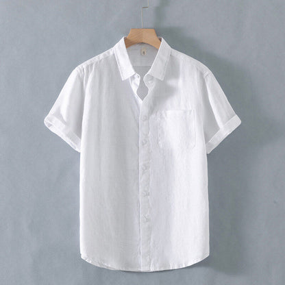 Sékou Linen – Chemise Homme Décontractée en Lin Manches Courtes